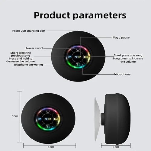 Waterproof wireless shower speaker