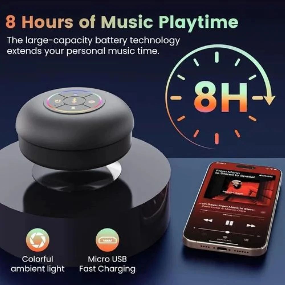 Waterproof wireless shower speaker