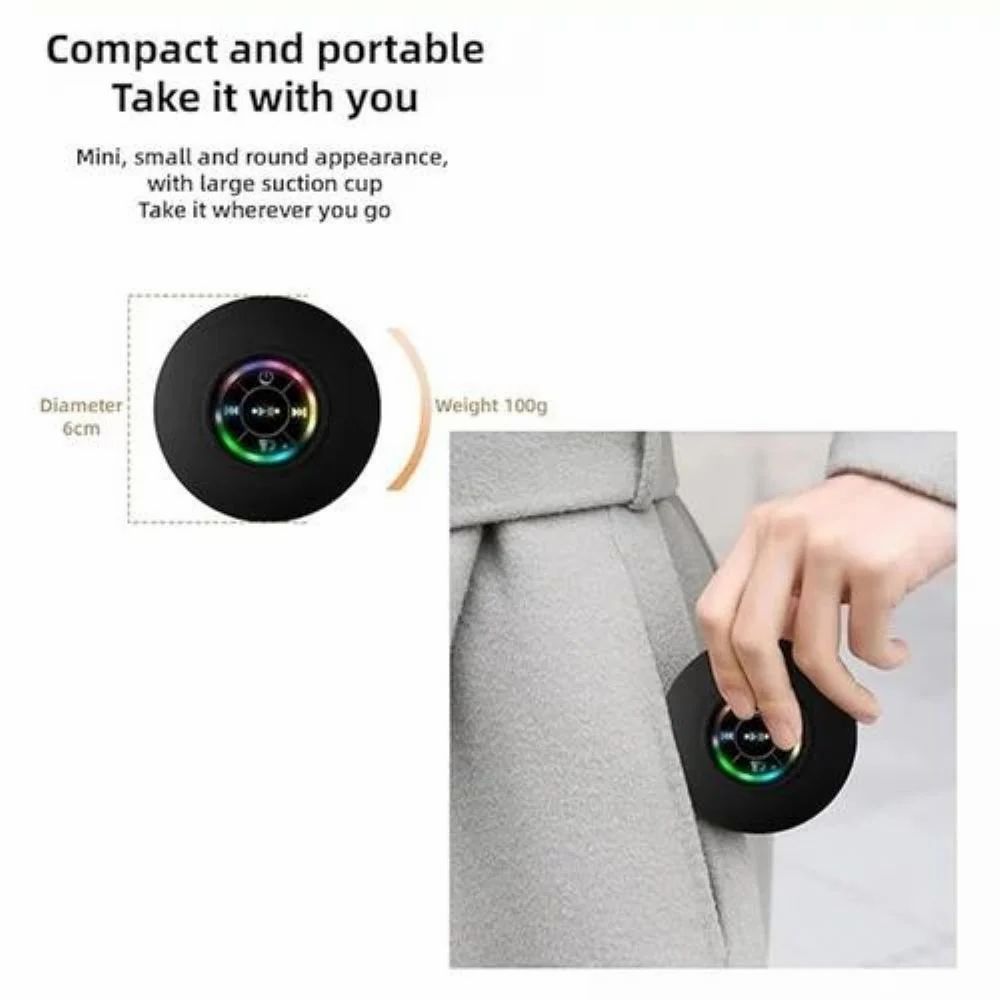 Waterproof wireless shower speaker